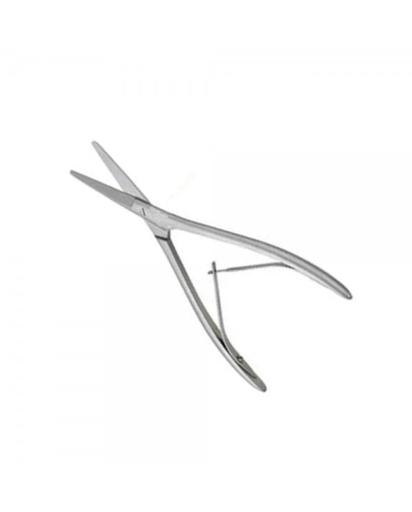Cottle Septum Scissors, angled handles, serrated blades